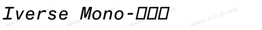Iverse Mono字体转换